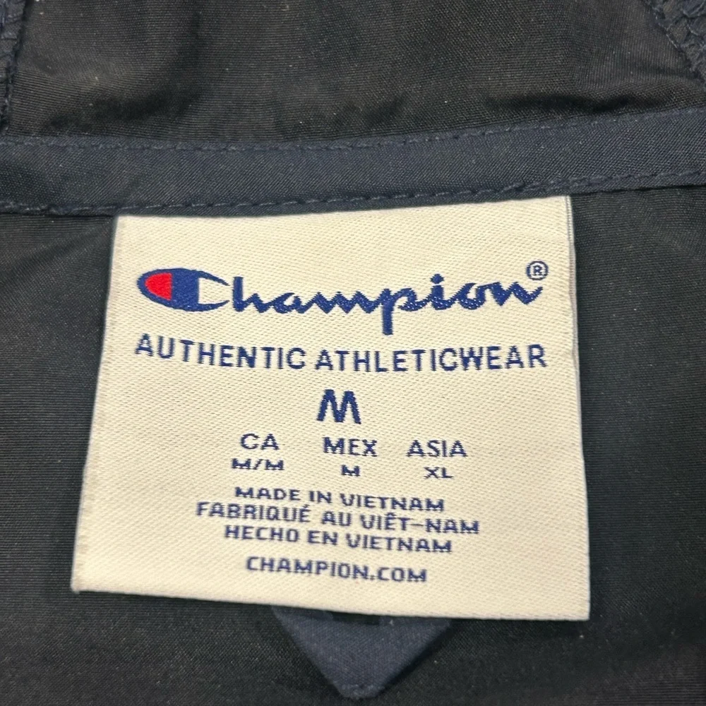 Champion UNC‎ Tar Heels Men’s Blue NCAA Anorak Windbreaker Hooded Jacket M
